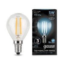 Лампа Gauss LED 105801205 Filament Globe E14 5W 4100K