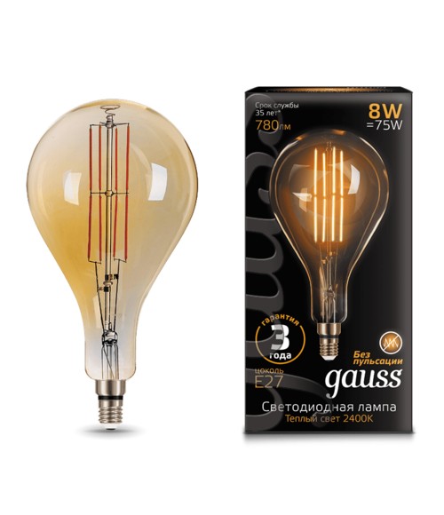 Лампа Gauss LED Vintage Filament A160 149802008