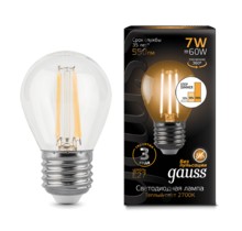 Лампа Gauss LED 105802107-S Filament Globe E14 7W 2700K step dimmable