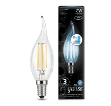 Лампа Gauss LED 104801207-S Filament Candle tailed E14 7W 4100K step dimmable