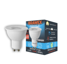 Светодиодная лампа BRAWEX MR16 GU10 8Вт угол 38° 4000k
