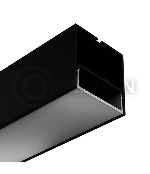 Накладной профиль для светодиодных лент 74x77x2500 Black