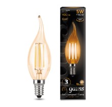 Лампа Gauss LED 104801005 Filament Candle tailed E14 5W 2700K Golden