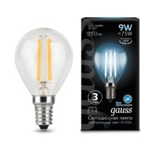 Лампа Gauss LED 105801209 Filament Globe E14 9W 4100K