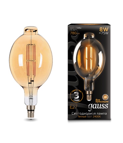 Лампа Gauss LED Vintage Filament 151802008