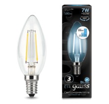 Лампа Gauss LED 103801207-S Filament Candle E14 7W 4100К step dimmable