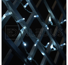 Гирлянда (Нить) ALEDUS 10 м, прозрачный провод, ПВХ, белый, без мерцания
