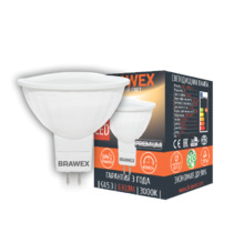 Светодиодная лампа BRAWEX MR16 GU5.3 7Вт 3000k