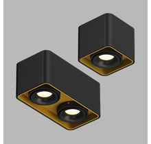 Накладной светодиодный светильник  TUBING 2 Black-Gold