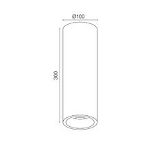 Накладной светильник под сменную лампу Ledron MJ1027 Black 300