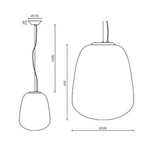 Люстра стекло Белый D320*H1500 Е27