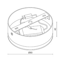 Накладной светодиодный светильник SDL06-R80-3100K White