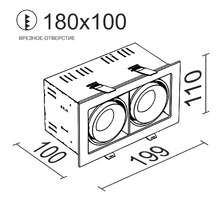 Светодиодный поворотный светильник ON-202-9W Black 18.4W 3000k