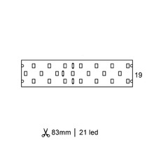 Светодиодная лента для магнитных систем.SMD2835 252Leds/m. 10w/м.п, 48v,Day White 4000K 19mm 5000mm.