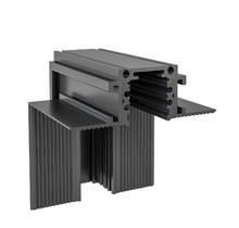 Угол соединительный черный (Вертикальный) для магнитного трека под шпаклевку Mini V-АВД-5442 Black