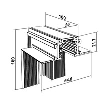 Угол соединительный (Вертикальный) для магнитного трека(под шпаклевку) Mini V-АВД-5442 White