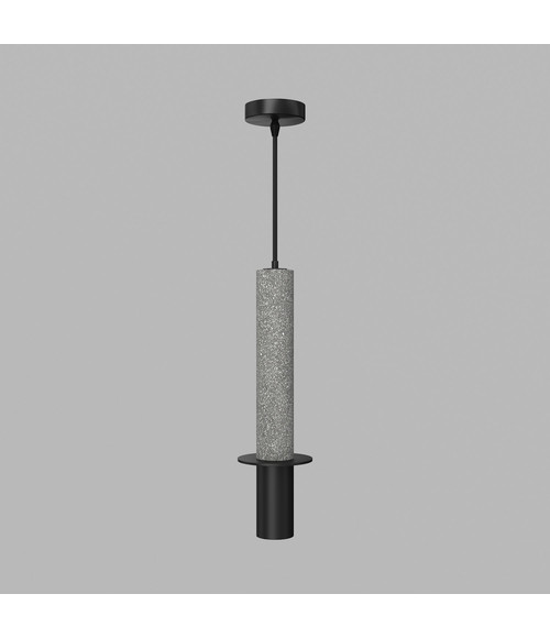 Люстра   D150*H430 E27 black metal with  grey