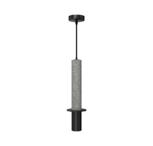Люстра   D150*H430 E27 black metal with  grey
