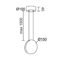 Подвесной светодиодный светильник Ledron 9203P/1B White