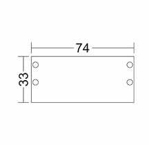 Заглушка для профиля под шпаклевку АВД-5785 (FS-AL-W74-F)