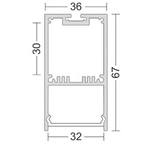 Накладной профиль 13306 White (Комплект).