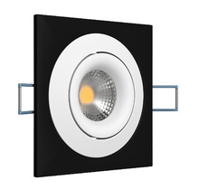 Светильник поворотный под сменную лампу Ledron AO1501005 SQ Black-White
