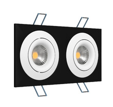 Светильник поворотный под сменную лампу Ledron AO1501005 SQ2 Black-White