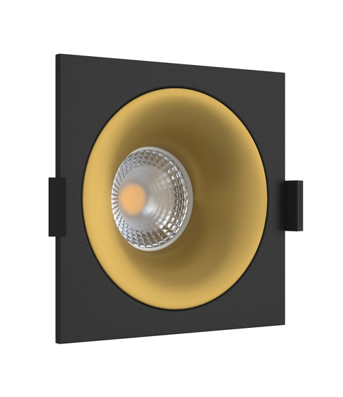 Встраиваемый светильник под сменную лампу MJ1003 SQ Black-Gold.
