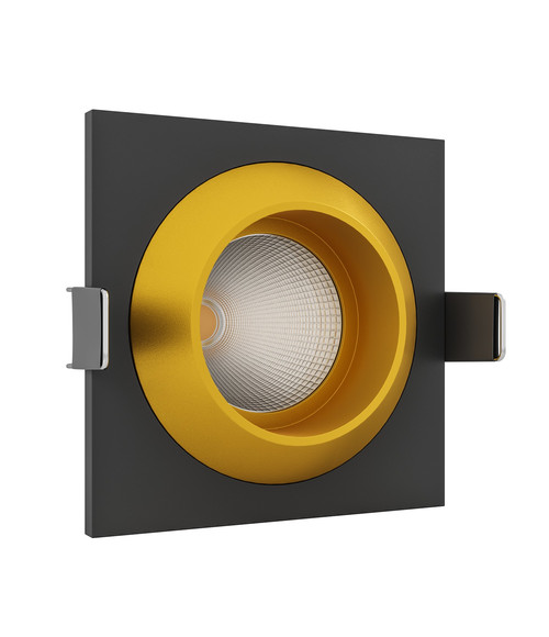 Встраиваемый светодиодный светильник GIZA MINI SQ Black-Gold.