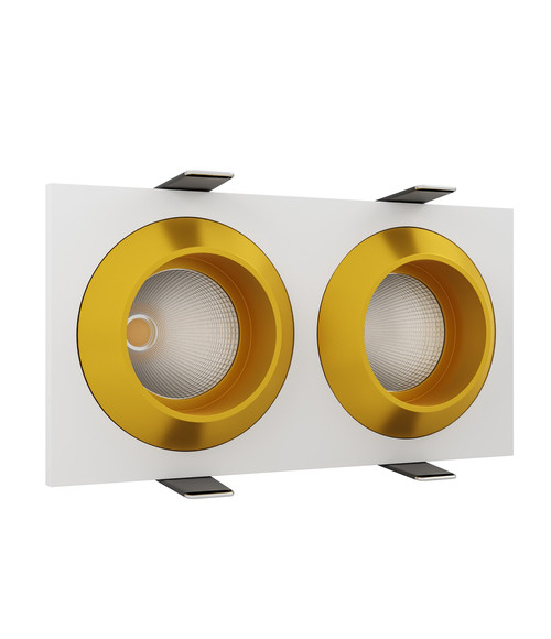 Встраиваемый светодиодный светильник GIZA MINI SQ2 White-Gold.