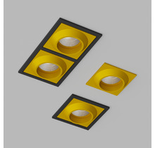 Встраиваемый светодиодный светильник GIZA SQ Black-Gold.
