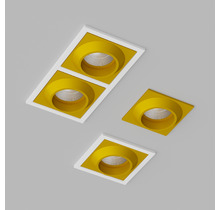 Встраиваемый светодиодный светильник GIZA SQ White-Gold.