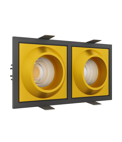 Встраиваемый светодиодный светильник GIZA SQ2 Black-Gold.