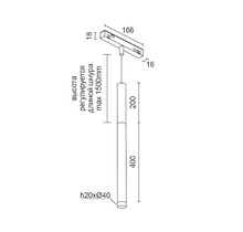 Светильник на магнитный трек Sagi T40 Wooden 200 White 3000K Ledron подвес LED