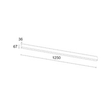 Накладной светильник LINE GULAR 1250 White 3000K