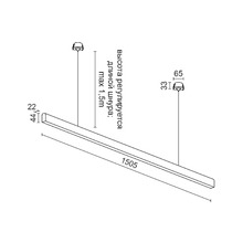 Подвесной светильник Sagi line 1505 Basic Black 4000K