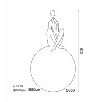 Настольная лампа Дзен D35*H63 cm