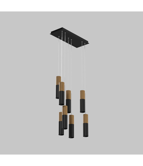 Снят с произв. Замена TRIAC Подвесной светильник SLC7391/PB x 8 Black Wooden