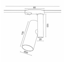 Трековый светильник TSU0606 White Triac Dim.