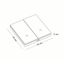 Smart выключатель 2- клавишный черный.