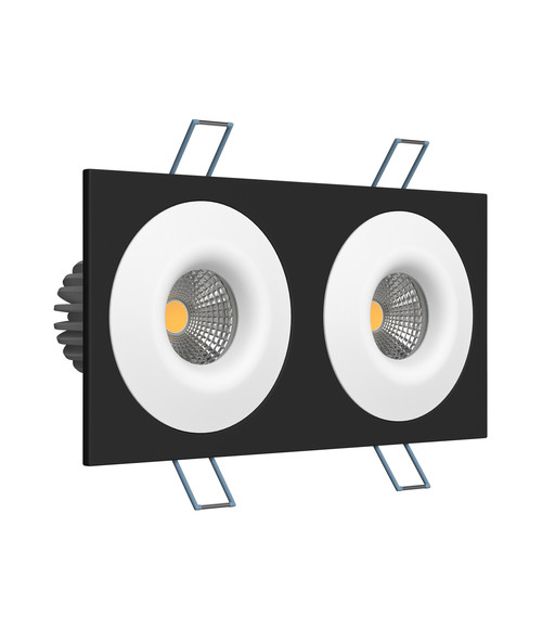 Встраиваемый светодиодный светильник LH07S-R SQ2 Black-White 20W 3000K DIM TRIAC.