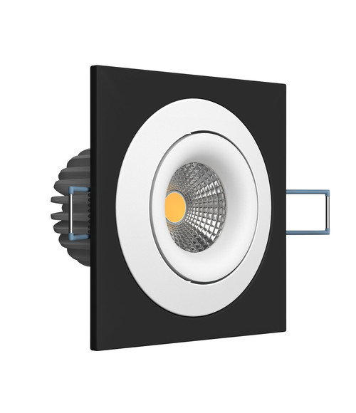 Встраиваемый светодиодный светильник LH07SB-R SQ Black-White 10W 3000K DIM TRIAC.
