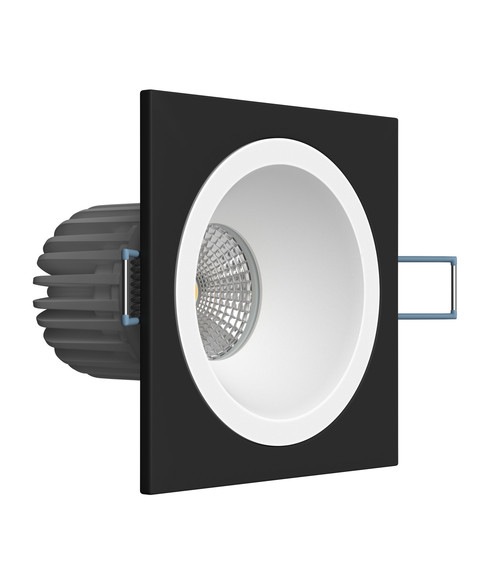 Встраиваемый светодиодный светильник LH07H-R SQ Black-White 10W 4000K DIM TRIAC.