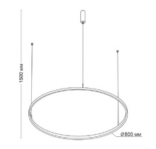 Подвесной светодиодный светильник LED ROUND R800 Brushed Gold