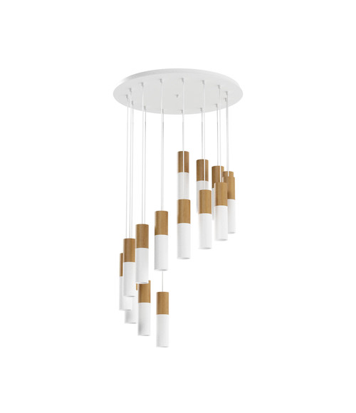 Подвесной светильник SLC7391/PB x 15 White TRIAC Wooden