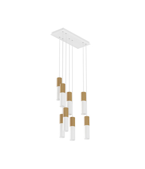 Подвесной светильник SLC7391/PB x 8 White TRIAC Wooden