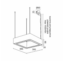 Подвесной светодиодный светильник KVADRO Basic 395 3000K Black