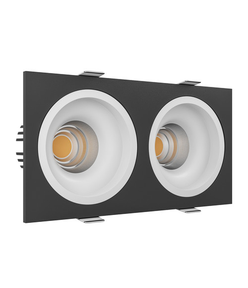 Встраиваемый светодиодный светильник LEVEL SQ2 Black-White TRIAC 4000K.