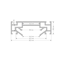 Закладной профиль для натяжного потолка Denkirs TR3030-AL