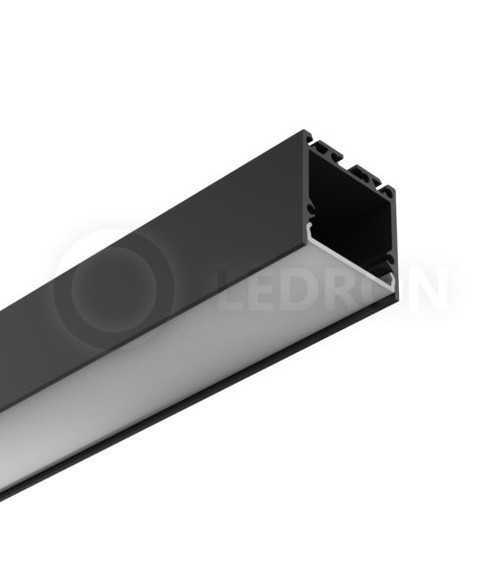 Накладной профиль для светодиодных лент LeDron 35x35x2500 Black